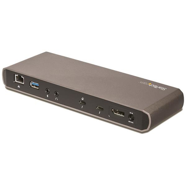 Startech.Com Thunderbolt 3 Dock - Dual Monitor 4K 60Hz Laptop Docking Station With Displayport - 85W Power Delivery - 3-Port Usb 3.0 Hub, Ethernet, Audio - Tb3 Dock - Windows & Mac Tb3Dk2Dppd