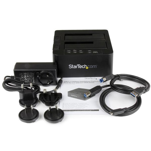 Startech.Com Usb 3.1 (10Gbps) Standalone Duplicator Dock For 2.5" & 3.5" Sata Ssd/Hdd Drives - With Fast-Speed Duplication Up To 28Gb/Min Sdock2U313R