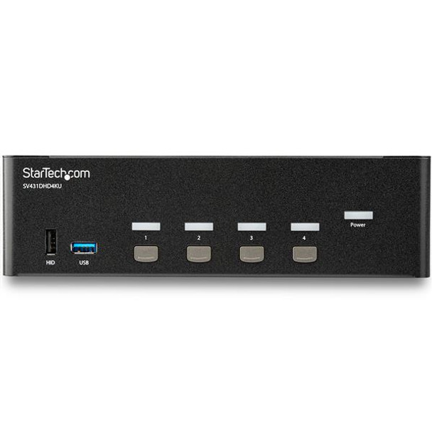 StarTech.com 4 Port HDMI KVM Switch - 4K 30Hz - Dual Display SV431DHD4KU