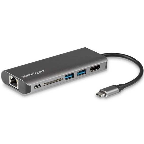 Startech.Com Usb C Multiport Adapter - Portable Usb-C Dock To 4K Hdmi, 2-Pt Usb 3.0 Hub, Sd/Sdhc, Gbe, 60W Pd Pass-Through - Usb Type-C/Thunderbolt 3 - New Version Available Dkt30Csdhpd3 Dkt30Csdhpd