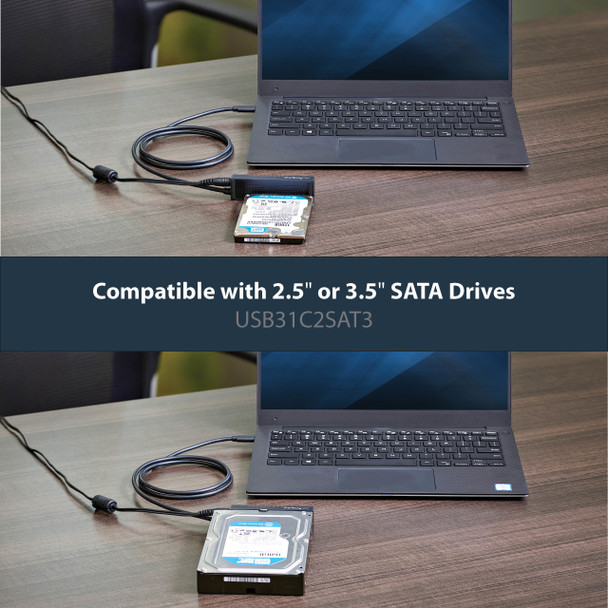 StarTech.com USB 3.1 (10Gbps) Adapter Cable for 2.5”/3.5” SATA Drives - USB-C USB31C2SAT3