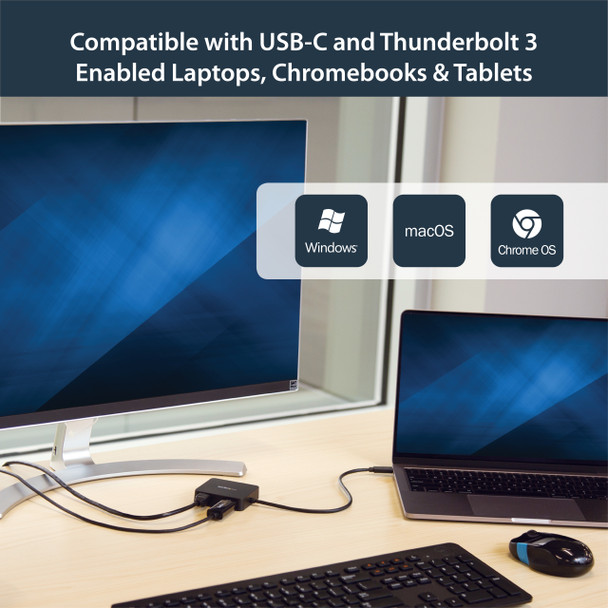 Startech.Com Usb C Multiport Adapter - Portable Usb-C Mini Dock 4K Hdmi Video - Gigabit Ethernet, Usb 3.0 Hub (1X Usb-A 1X Usb-C) - Usb Type-C Multiport Adapter - Thunderbolt 3 Compatible Dkt30Chd