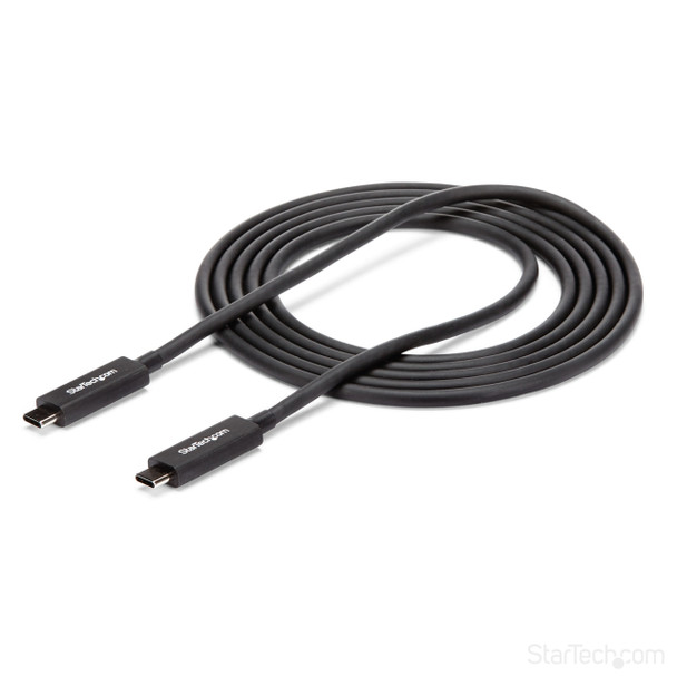 StarTech.com 6 ft. (2 m) Thunderbolt 3 Cable with 100W Power Delivery - 40Gbps TBLT3MM2MA