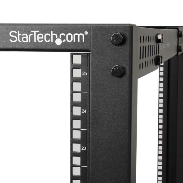 Startech.Com 25U Open Frame Server Rack - 4 Post Adjustable Depth (23" To 41") Network Equipment Rack W/ Casters/ Levelers/ Cable Management (4Postrack25U) 4Postrack25U