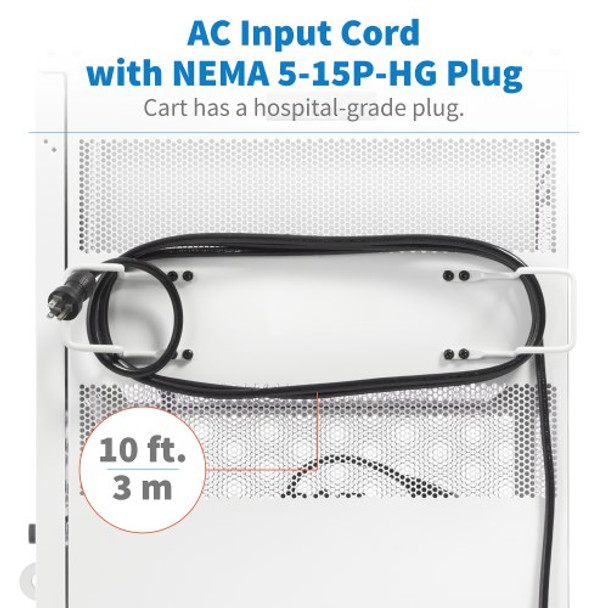 Tripp Lite CSC32ACWHG portable device management cart/cabinet White CSC32ACWHG