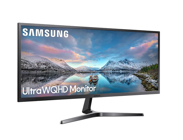 Samsung LS34J552WQNXZA computer monitor 86.6 cm (34.1") 3440 x 1440 pixels Quad HD Blue, Grey LS34J552WQNXZA