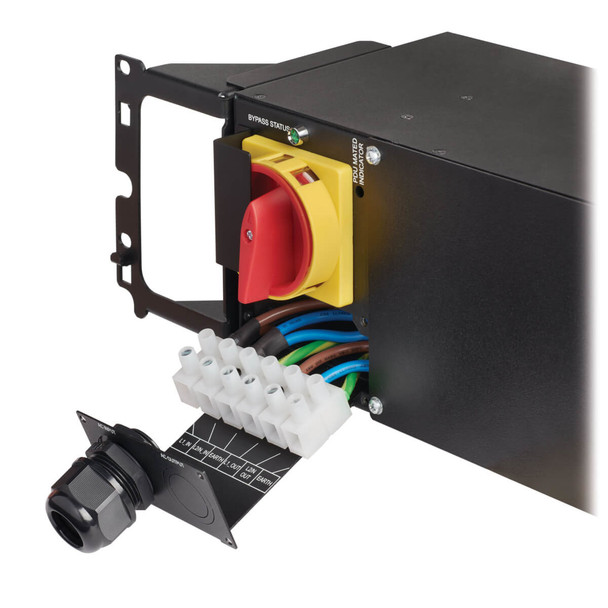 Tripp Lite 208V 5000VA 5000W On-Line UPS, Unity Power Factor with Bypass PDU and 120V Transformer, Hardwire/L6-30P Input, 5U SU5KRT3UTFMB