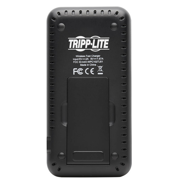 Tripp Lite Wireless Charging Stand - 10W Fast Charging, Apple and Samsung Compatible, Black U280-Q01ST-BK