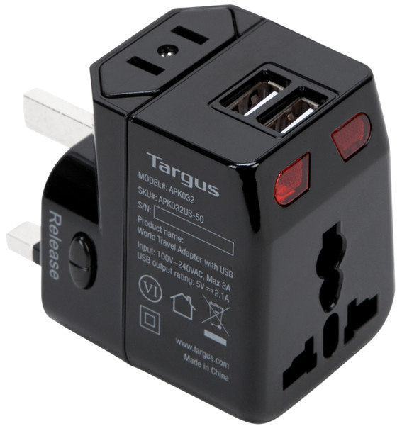Targus APK032US power plug adapter Universal Black APK032US