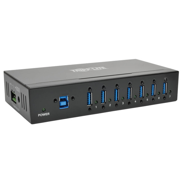 Tripp Lite 7-Port Rugged Industrial USB 3.0 SuperSpeed Hub with 15KV ESD Immunity and Metal Case, Mountable U360-007-IND