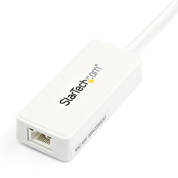 StarTech.com USB 3.0 to Gigabit Ethernet Adapter NIC w/ USB Port - White USB31000SPTW