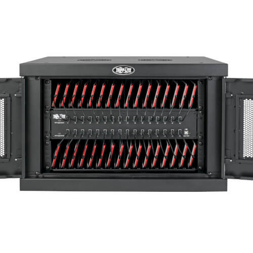 Tripp Lite Locking Cell Phone Charging Station for 32 Devices – USB, with Sync for Smartphones CSD32USB