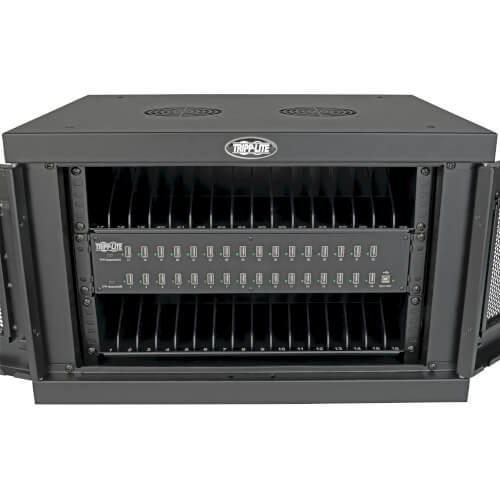 Tripp Lite Locking Cell Phone Charging Station for 32 Devices – USB, with Sync for Smartphones CSD32USB