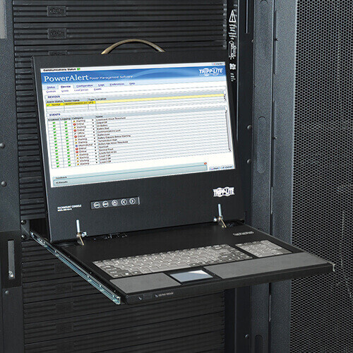 Tripp Lite 1U Rackmount Console with 19-in. LCD, DVI or VGA B021-000-19-HD