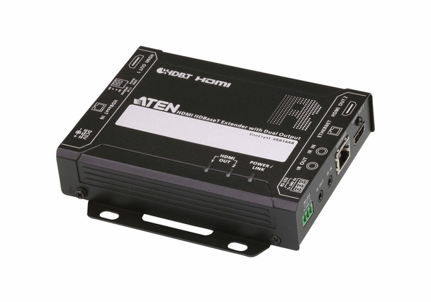 Aten VE814A AV extender AV transmitter & receiver Black VE814A