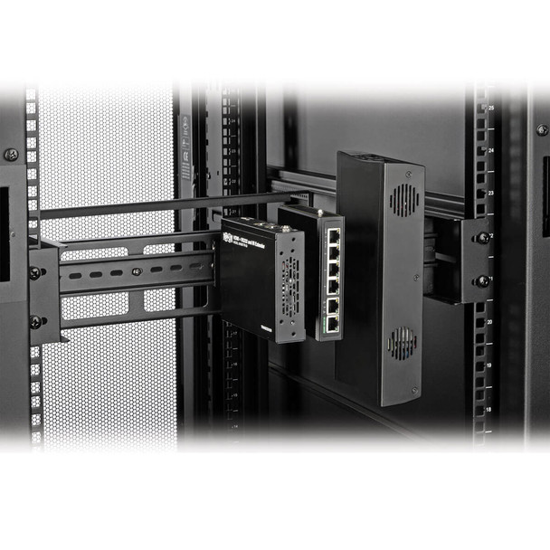 Tripp Lite Adjustable Rack-Mount DIN Rail Kit Top Hat, Mini Top Hat and G-Style Rails SRDINRAIL2U