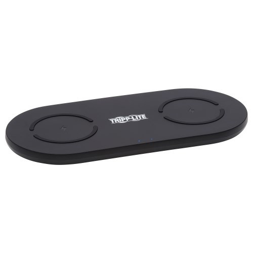 Tripp Lite Dual Wireless Charging Pad, Qi-Certified, Black U280-Q02FL-BK