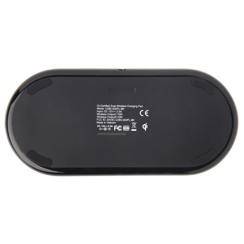 Tripp Lite Dual Wireless Charging Pad, Qi-Certified, Black U280-Q02FL-BK