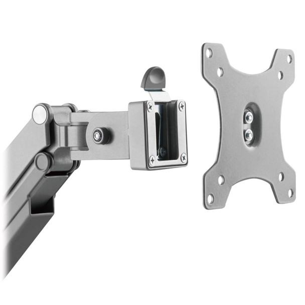 Tripp Lite Single-Display Flex-Arm Desktop Clamp for 17” to 32” Flat-Screen Displays - USB and Audio Ports, Aluminum DDR1732SAL