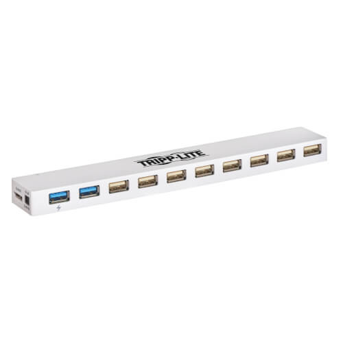 Tripp Lite 10-Port USB 3.0 / USB 2.0 Combo Hub - USB Charging, 2 USB 3.0 & 8 USB 2.0 Ports U360-010C-2X3