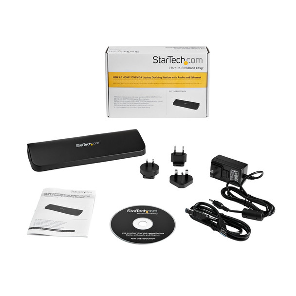 StarTech.com Dual-Monitor USB 3.0 Docking Station with HDMI & DVI/VGA USB3SDOCKHDV