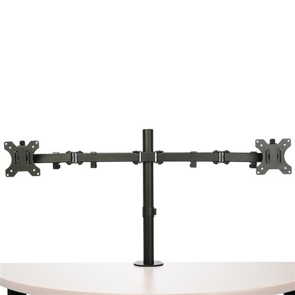 StarTech.com Desk Mount Dual Monitor Arm - Desk Clamp / Grommet VESA Monitor Mount for up to 32 inch Displays - Ergonomic Articulating Monitor Arm - Height Adjustable/Tilt/Swivel/Rotating ARMDUAL2