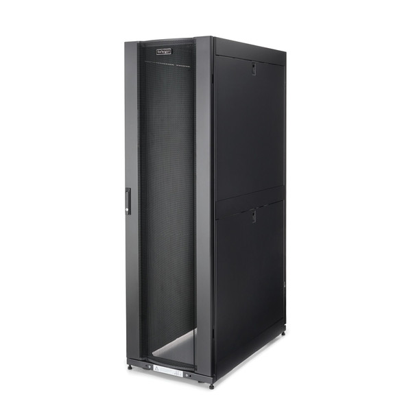 StarTech.com 42U Server Rack Cabinet - 4-Post Adjustable Depth (3" to 35") IT Network Equipment Rack Enclosure with Casters/ Vented/Locking /3315lb /Dell PowerEdge HP ProLiant ThinkServer RK4242BK24