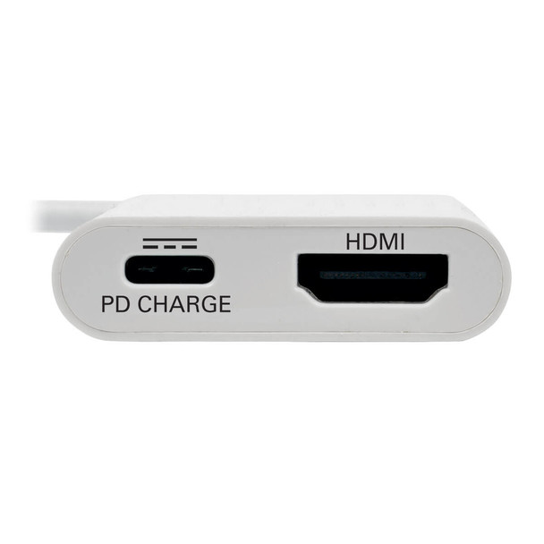 Tripp Lite USB Type-C (USB-C) to HDMI External Video Adapter with USB-C PD Charging, 3840 x 2160 (4K x 2K) @ 30Hz U444-06N-H4-C