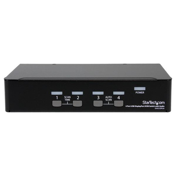 StarTech.com 4 Port USB DisplayPort KVM Switch with Audio SV431DPUA
