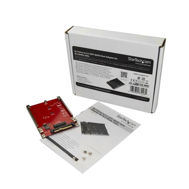 StarTech.com M.2 Drive to U.2 (SFF-8639) Host Adapter for M.2 PCIe NVMe SSDs U2M2E125