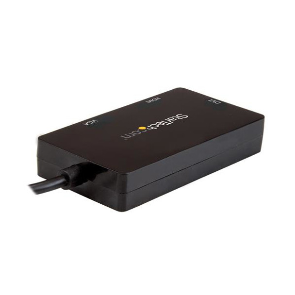 Startech.Com Usb-C Multiport Video Adapter - 3-In-1 - 4K 30Hz - Black Cdpvgdvhdbp