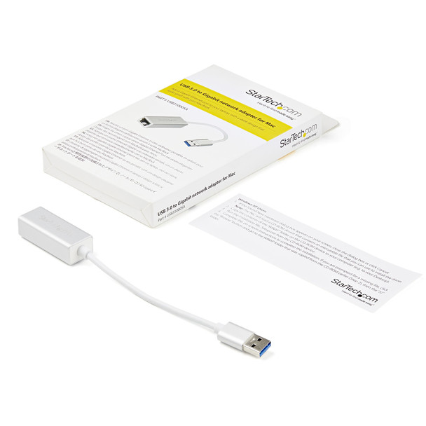 StarTech.com USB 3.0 to Gigabit Network Adapter - Silver USB31000SA