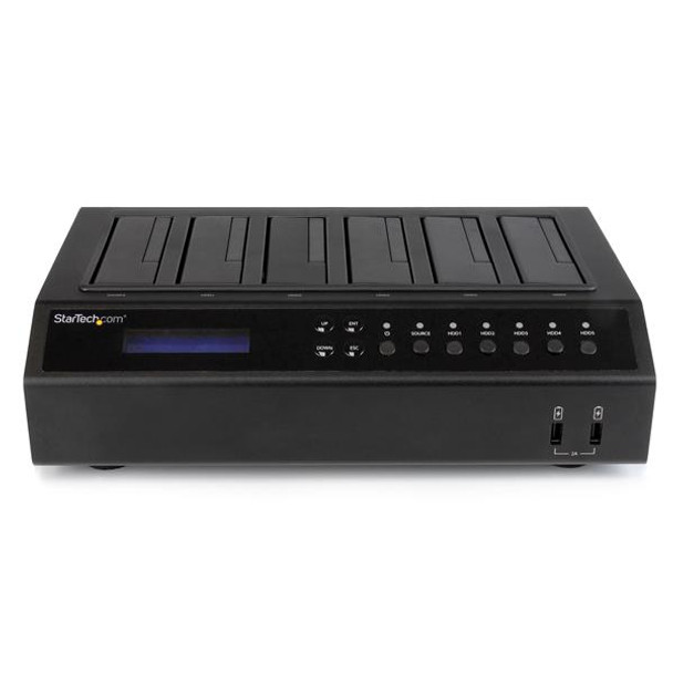 StarTech.com USB 3.0 / eSATA 6-Bay Hard Drive Duplicator Dock - 1:5 HDD / SSD Cloner and Eraser SATDOCK5U3ER