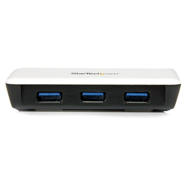 StarTech.com USB 3.0 to Gigabit Ethernet NIC Network Adapter with 3 Port Hub - White ST3300U3S