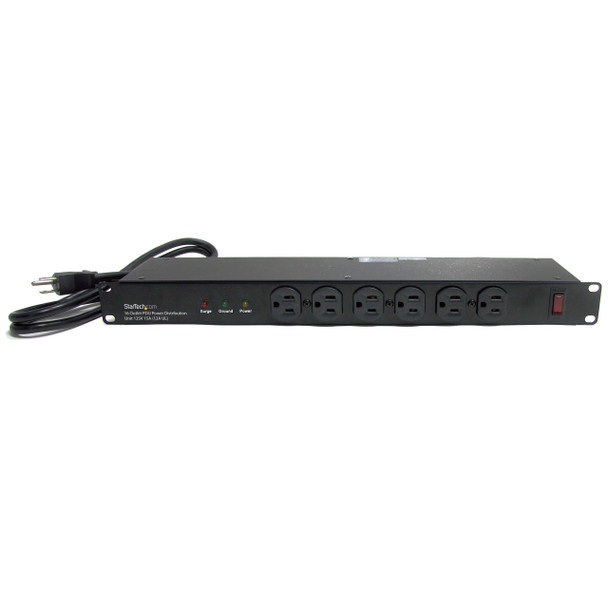 Startech.Com 19In 1U Rackmount 16 Outlet Pdu Power Distribution Unit 125V 15A (12A Ul) Rkpw161915
