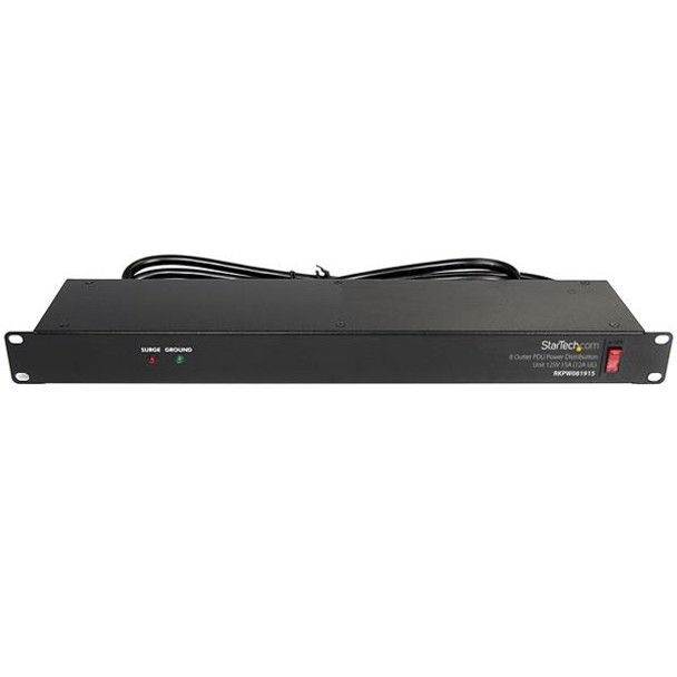 Startech.Com Rackmount Pdu With 8 Outlets And Surge Protection - 1U Rkpw081915