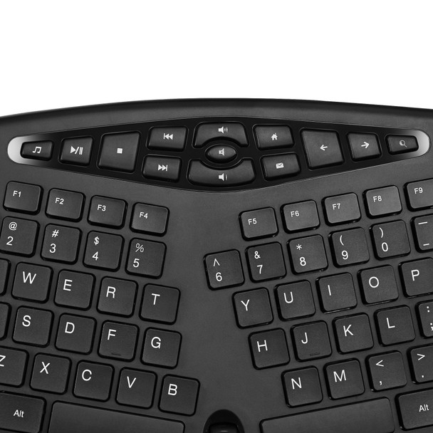 Adesso TruForm Media 160 - Ergonomic Desktop Keyboard AKB-160UB