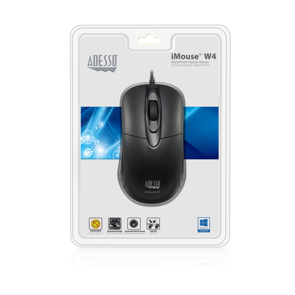 Adesso iMouse W4 - Waterproof Antimicrobial Optical Mouse IMOUSE W4