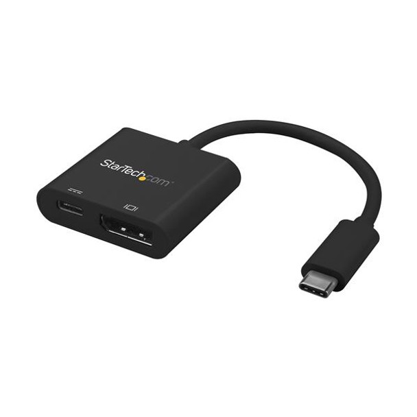 StarTech.com USB C to DisplayPort Adapter with Power Delivery - 4K 60Hz HBR2 - USB Type-C to DP 1.2 Monitor Video Converter w/ Charging - 60W PD Pass-Through - Thunderbolt 3 Compatible CDP2DPUCP