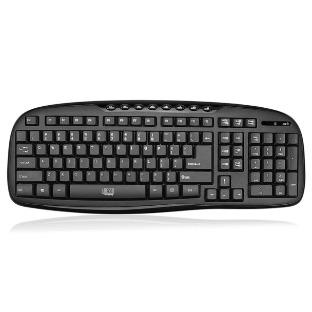 Adesso Wkb-1330Cb - 2.4 Ghz Wireless Desktop Keyboard And Mouse Combo Wkb-1330Cb