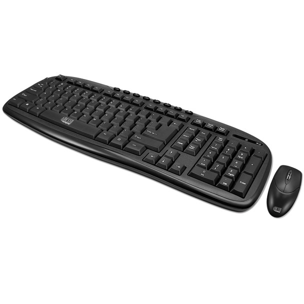 Adesso Wkb-1330Cb - 2.4 Ghz Wireless Desktop Keyboard And Mouse Combo Wkb-1330Cb