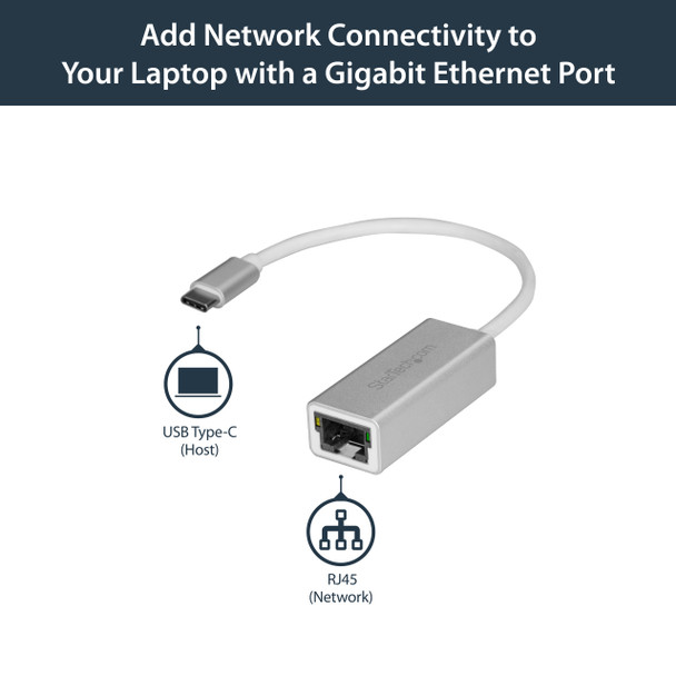 Startech.Com Usb-C To Gigabit Network Adapter - Silver Us1Gc30A