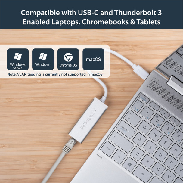 Startech.Com Usb-C To Gigabit Network Adapter - Silver Us1Gc30A