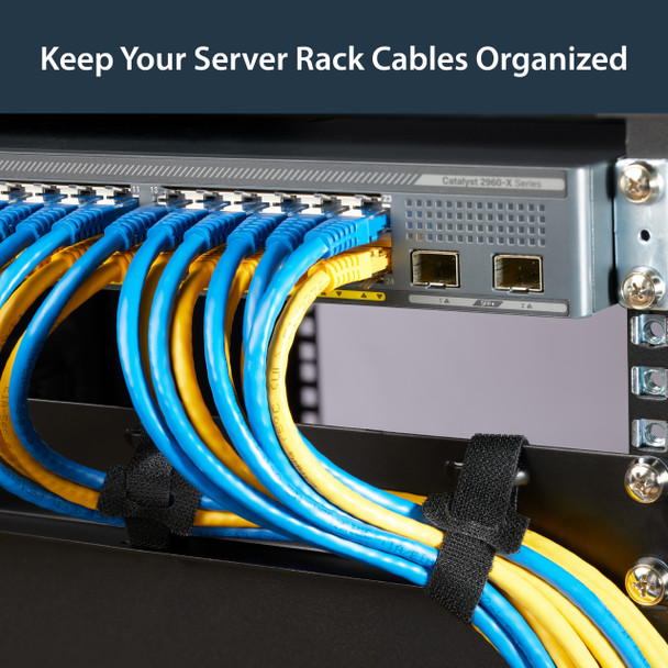 Startech.Com 1U Velcro Horizontal Server Rack Cable Management Panel - 4 Loop Cable Organizer Cmvelc1U