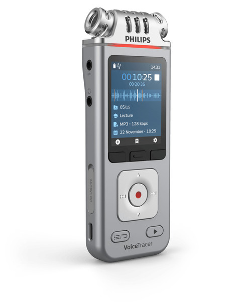 Philips Voice Tracer DVT4110/00 dictaphone Flash card Chrome, Silver DVT4110