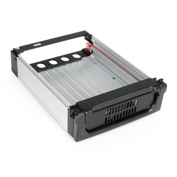 StarTech.com Black Aluminum 5.25in Rugged SATA Hard Drive Mobile Rack Drawer DRW150SATBK