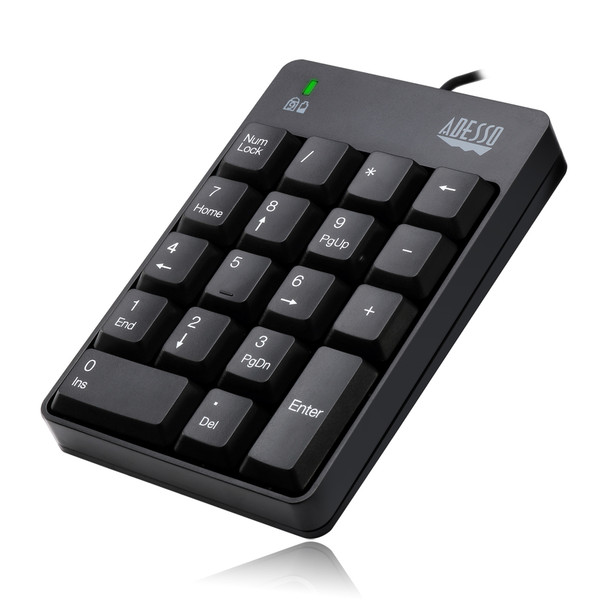 Adesso Akb-601Ub - Usb Spill Resistant 18-Key Numeric Keypad Akb-601Ub