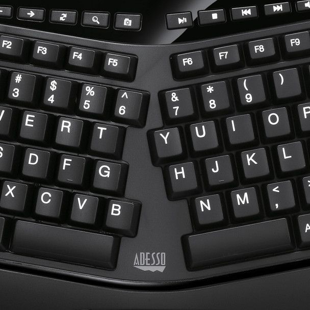 Adesso Tru-Form 450 - Ergonomic Touchpad Keyboard Akb-450Ub