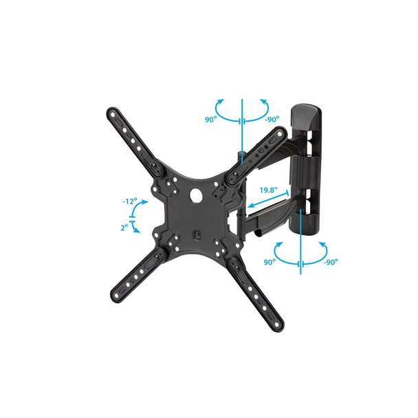 Startech.Com Full Motion Tv Wall Mount - 32-55 Inch (77Lb/35Kg) Vesa Displays - Low Profile Universal Flat Screen Tv Wall Mount - Heavy Duty Adjustable Tilt/Swivel Articulating Arm Bracket Fpwartb1M