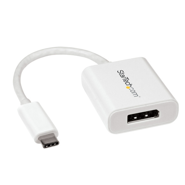 StarTech.com USB-C to DisplayPort Adapter - 4K 60Hz - White CDP2DPW